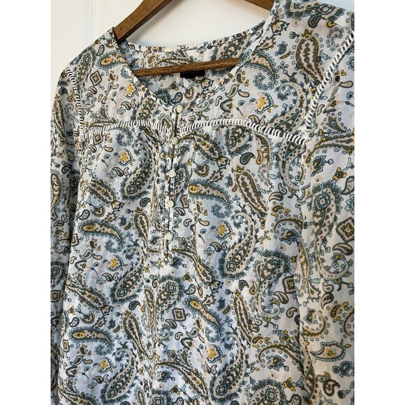 Talbots 3 Shirts LOT Bundle Extra Large 16 Floral Paisley Button Pop Over - Picture 3 of 16